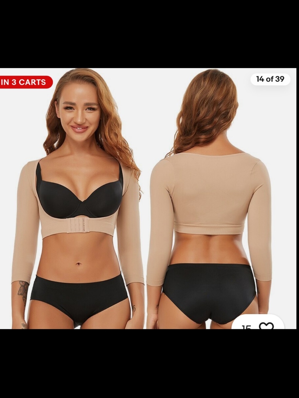 Arm Shaper Compresdion Shapewear top - Size 3X